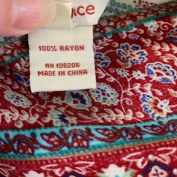 SUNDANCE CATALOG Jessamyn Lace Peasant Boho Rayon Blouse Size Large - Picture 11 of 11